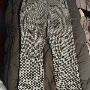 Women’s Black and White “Tuxedo” trousers